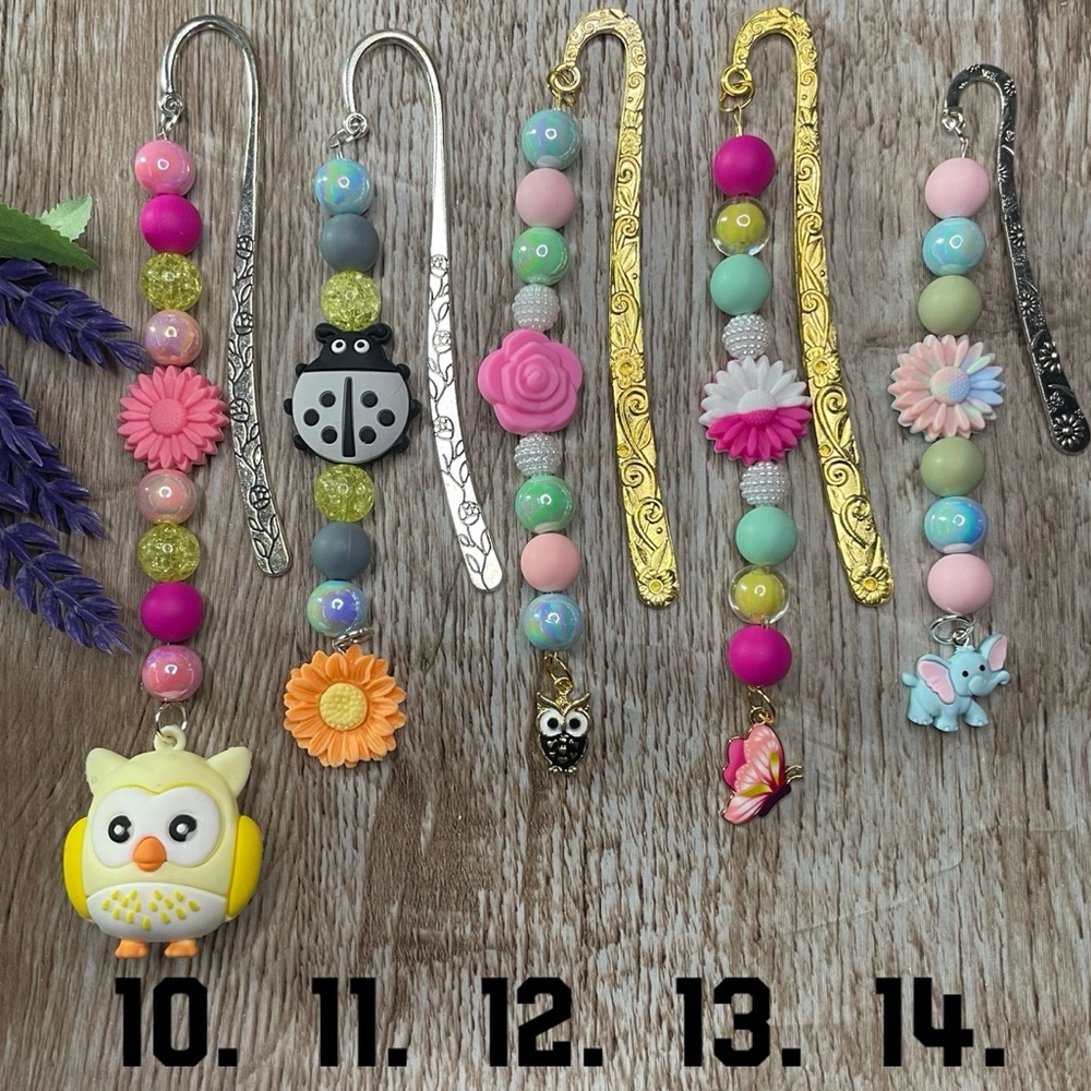 Bookmark Owl Butterfly Handcrafted Artisan Beaded Metal Journal Gifts Read Book